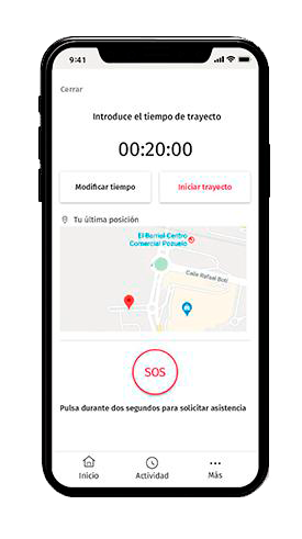 Pantalla app SOS guardian verisure